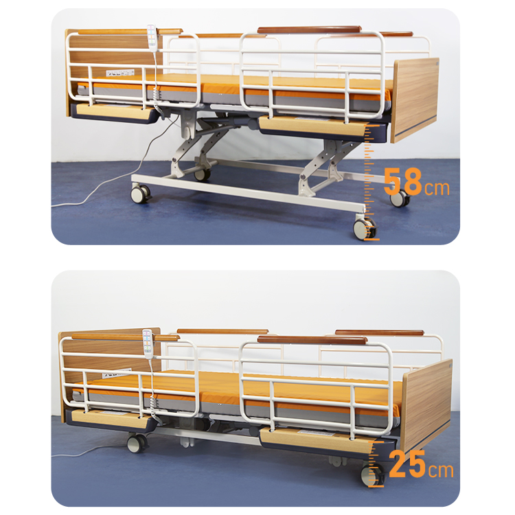  Hospital Electric Nursing Bed with Medical Caster